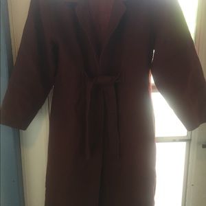 Social marron Wool trench coat tailored for medium